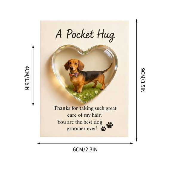 Ovzne Pocket Thank You Gift For Dog Groomers – Heartfelt Appreciation Token With Adorable Pup Design