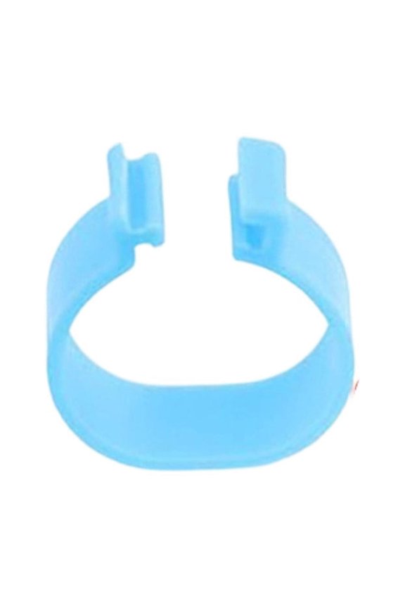 Poultry Identification Leg Bands – Set of 50 Numbered Open-Ring Tags (1–50) Sky Blue