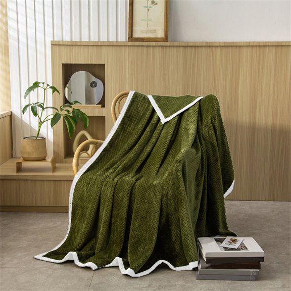 Ovzne Premium Soft And Comfortable Wool Blanket - Thick Warm Blanket For Bedding, Camping, And Home Decor Pillproof And Machine Washable 70*100Cm