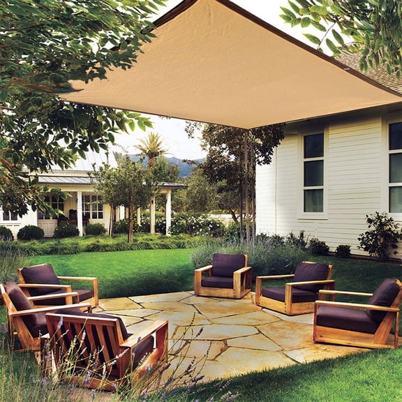 Ovzne Rectangle Sun Shade Sail Outdoor Swimming Pool Patio Garden Uv Protection Awning