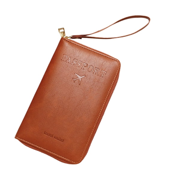 Ovzne Rfid-Blocking Travel Wallet – Slim Leather Passport Holder For Men Women With Multi-Card Slots