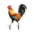 thumbnail image 1 of Ovzne Rooster Decor Garden Statue Metal Chicken Yard Art Sculpture Outdoor Figurines 11.41(L)X9.05(W)X0.39(H), 1 of 4