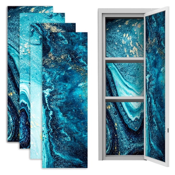 Ovzne School Locker Magnetic Wallpaper 12" x 36" Removable Marble Design Magnetic Locker Sheet Trimmable Wall Magnetic Sticker, Decorative Easy Install for Office Supplies