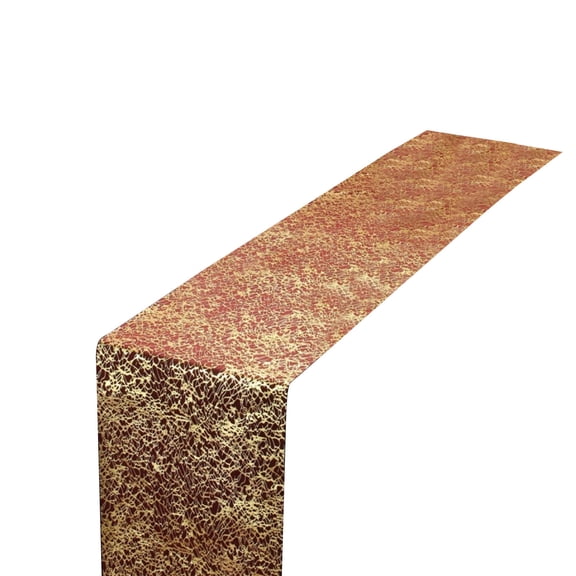 Ovzne Sheer Polyester Table Runner – Continuous Roll with Embedded Reflective Elements Gold
