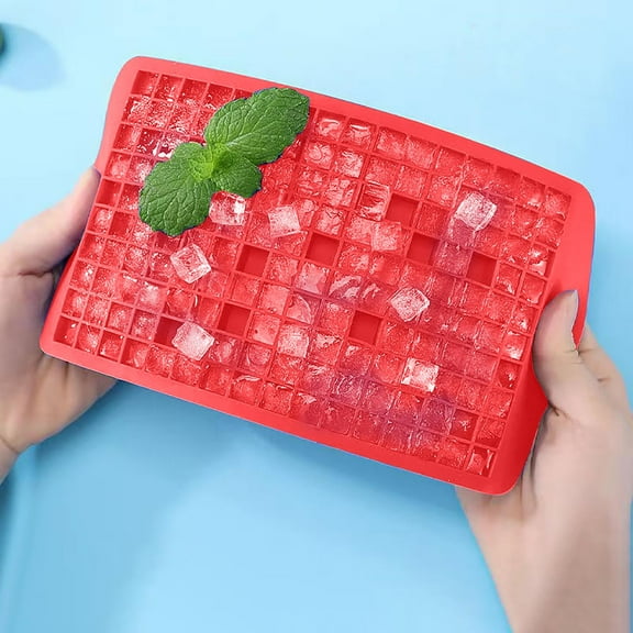 Ovzne Silicone Mini Ice Maker Tray - 160 Small 1Cm Square Ice Blocks, Easy Release Food-Grade Material For Freezer, Dishwasher Safe