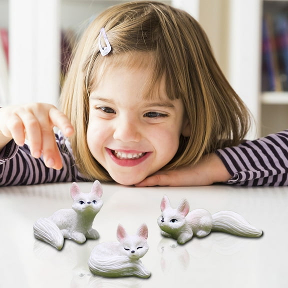 Ovzne Small Fox Ornament Mini Garden Pool Decoration