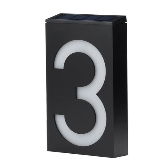 Ovzne Solar-Powered House Number Light – Led Address Sign With Waterproof Outdoor Wall Light