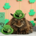 thumbnail image 1 of Ovzne St. Patrick'S Day Pet Hairpin Set (135Cm/5.11.9In) - 2Pcs Clovers Hat Hairpins For Irish Festival, Party Accessories For Cats Dogs, Cute Green Themed Pet Headdress, 1 of 6