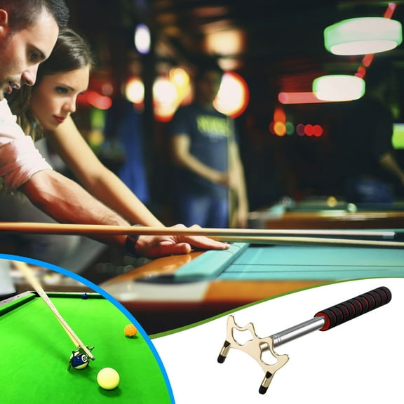 Ovzne Stainless Steel Telescopic Pool Cue Stand Adjustable Retractable Billiard Cue Holder