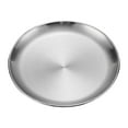 thumbnail image 1 of Ovzne Stainless Steel Thickened Dining Plates - Versatile Matte Brushed Plates For Barbecue, Cakes, Western Desserts More, 1 of 2