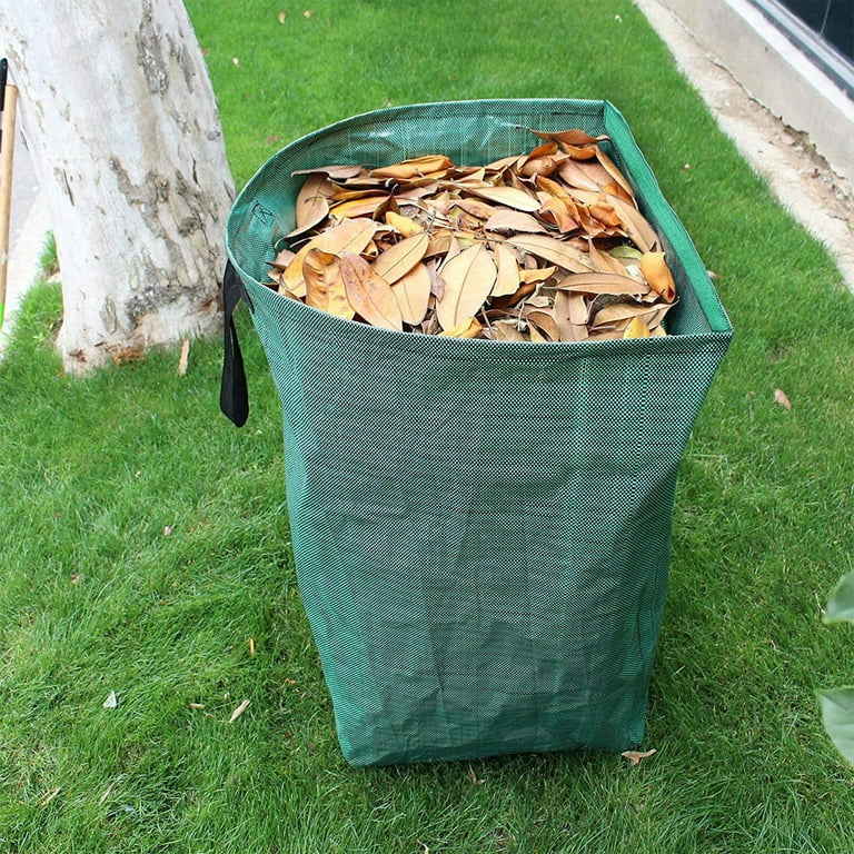 Ovzne Storage Storage Large Yard Dustpan Type Garden Bag For Collecting Leaves Reuseable Heavy Duty Gardening Bags Lawns Pool Garden Leaf Waste Bag 53 Gallon Per Bag Storage Walmart