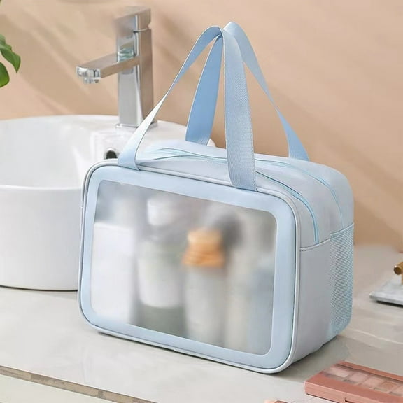 Ovzne Translucent Toiletry Bag - Unisex Travel Organizer For Cosmetics, Accessories Toiletries