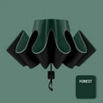 thumbnail image 1 of Ovzne Umbrella Windproof Travel Umbrellas 10 Ribs Wind Resistant Compact Light Small Mini Upside Down Inverted Folding Reverse Strong Portable - Car Backpack Purse Umbrellas for Rain - non Automatic, 1 of 2