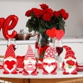 thumbnail image 1 of Ovzne Valentine’S Faceless Gnome Figurines Set Of 2 – Romantic Shelf Sitters With Hearts Roses, 1 of 7