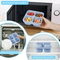 thumbnail image 1 of Ovzne Wheat Straw 4-Compartment Lunch Box - Stackable Food Container With Transparent Lid, 1 of 6