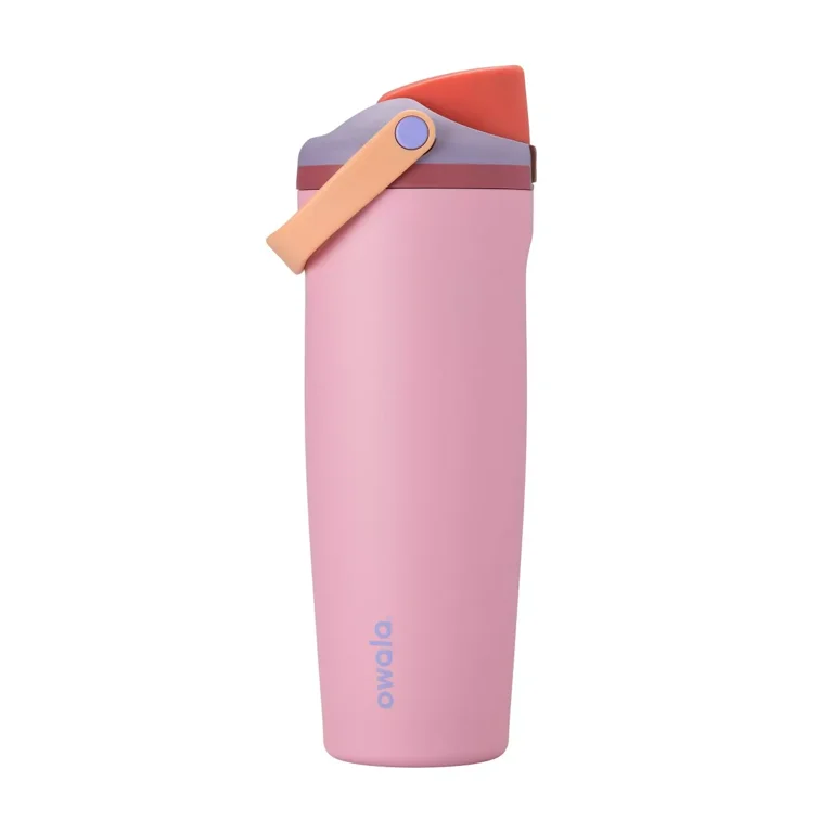 Owala FreeSip 32 oz Stainless Steel Water Bottle in Pink