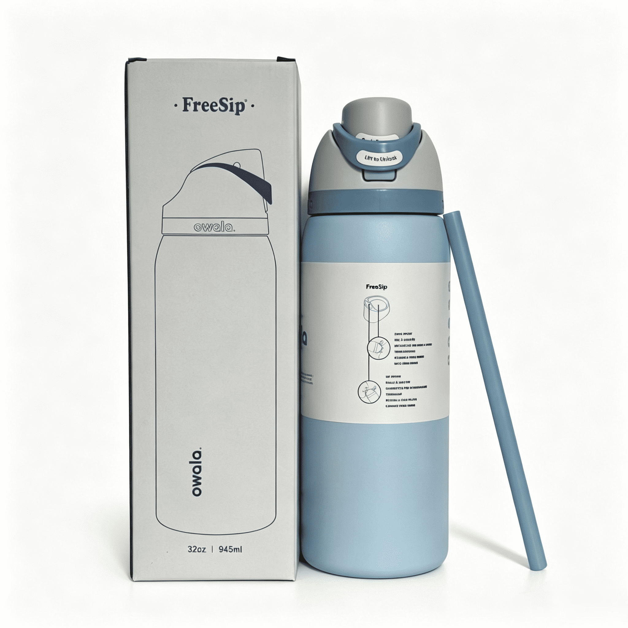 Owala 32 oz. FreeSip Stainless Steel Water Bottle - Star Blue