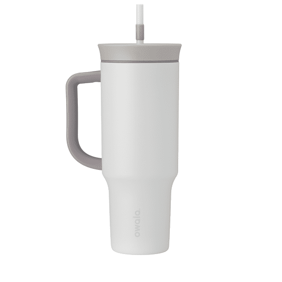 Owala Stainless Steel Tumbler, 40oz, Shy Marshmallow White