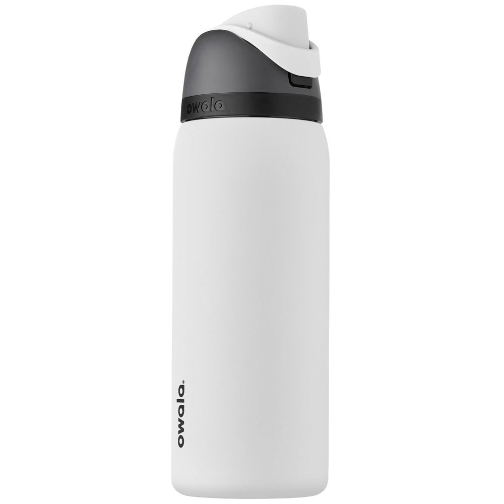 owala 32 oz 水筒 Owala Free Sip 32oz White Stainless Steel Water Bottle, Insulated