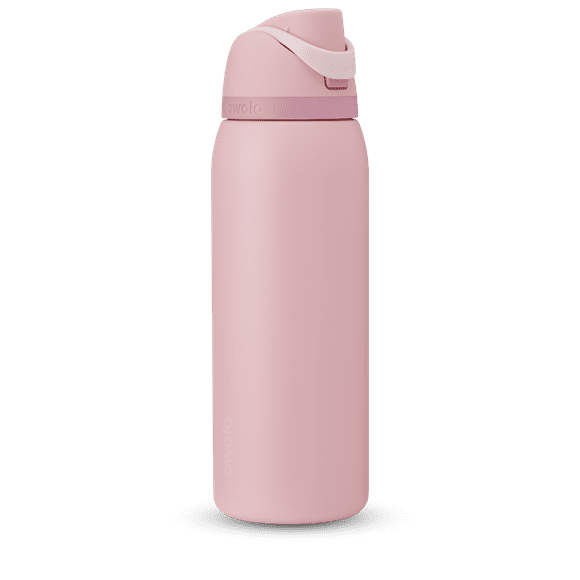 Owala FreeSip Stainless Steel Water Bottle, 40oz, Rose Quartz