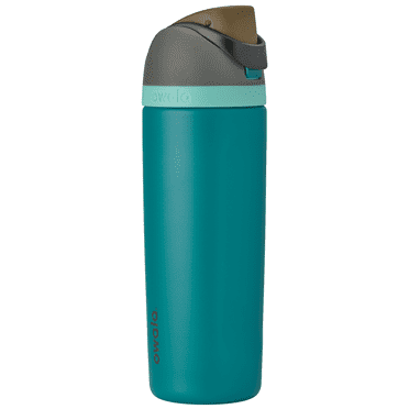 Owala FreeSip Insulated Stainless Steel Water Bottle with Straw and Carry Handle, 19 Ounce, Tropical Rain Teal