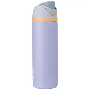 Owala FreeSip Insulated Stainless Steel Water Bottle with Straw and Carry Handle, 24 Ounce, Cloud 9 Light Purple