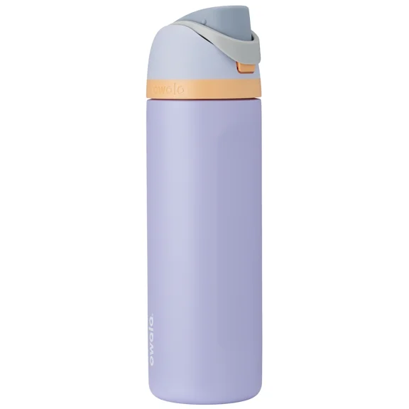 Owala FreeSip Stainless Steel Water Bottle, 24oz, Cloud 9 Light Purple