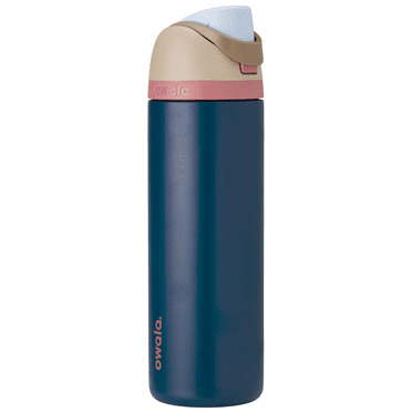 Owala FreeSip Insulated Stainless Steel Water Bottle with Straw and Carry Handle,24 Ounce, Sleepy Skies Navy