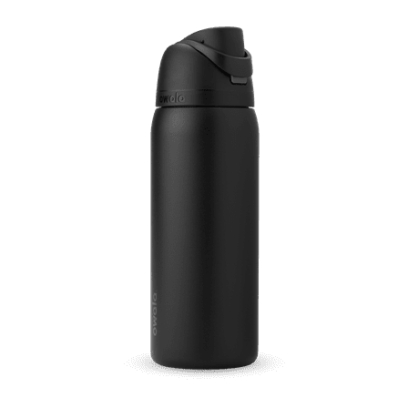 Owala FreeSip Stainless Steel Water Bottle, 32oz, Very Very Dark