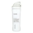 thumbnail image 1 of Owala FreeSip Stainless Steel Water Bottle, 19 Oz., Shy Marshmallow White or Gray, 1 of 5