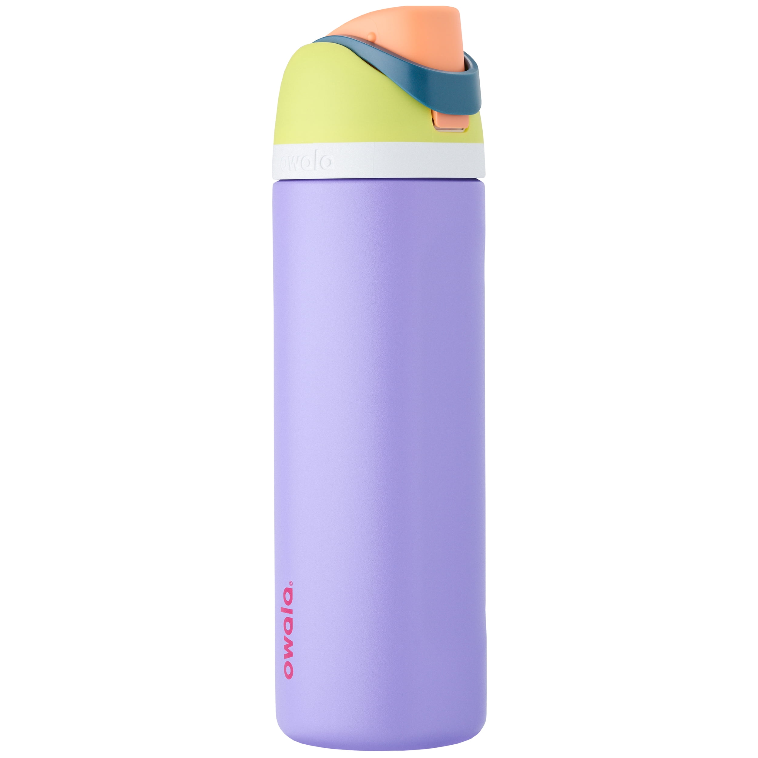 NEW! Owala FreeSip 24oz Insulated Water Bottle with Straw Purple Green  BPA-Free