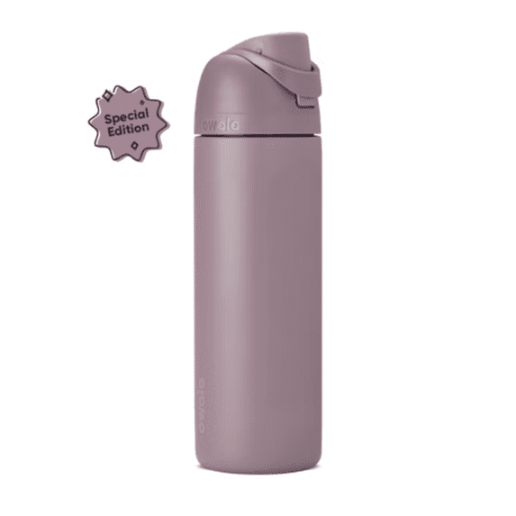 Owala FreeSip Stainless Steel Water Bottle, 24oz, Purple