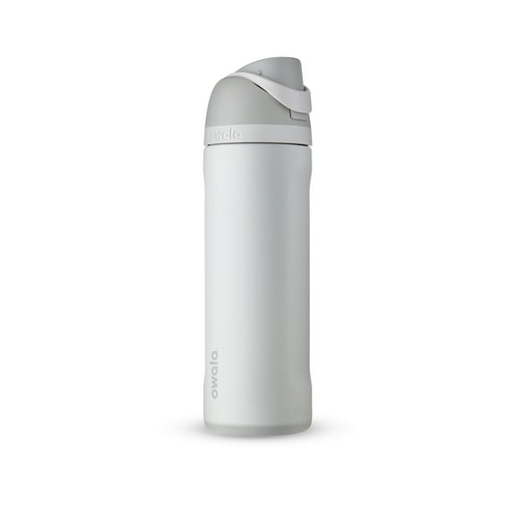 Owala FreeSip Stainless Steel Water Bottle, 24oz, Shy Marshmallow White