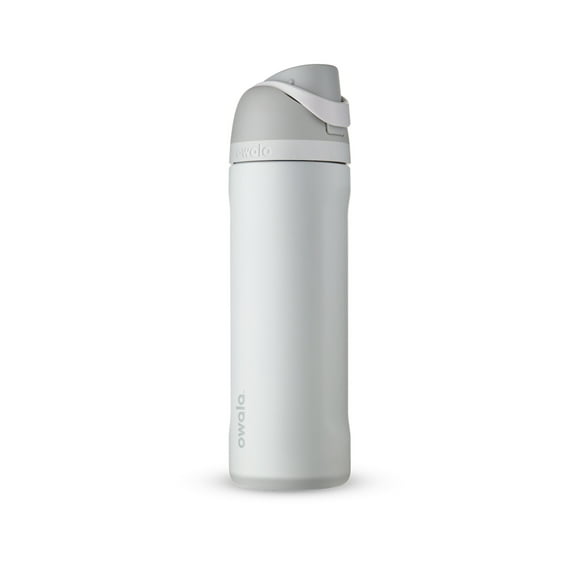 Owala FreeSip Stainless Steel Water Bottle, 24oz, Shy Marshmallow White