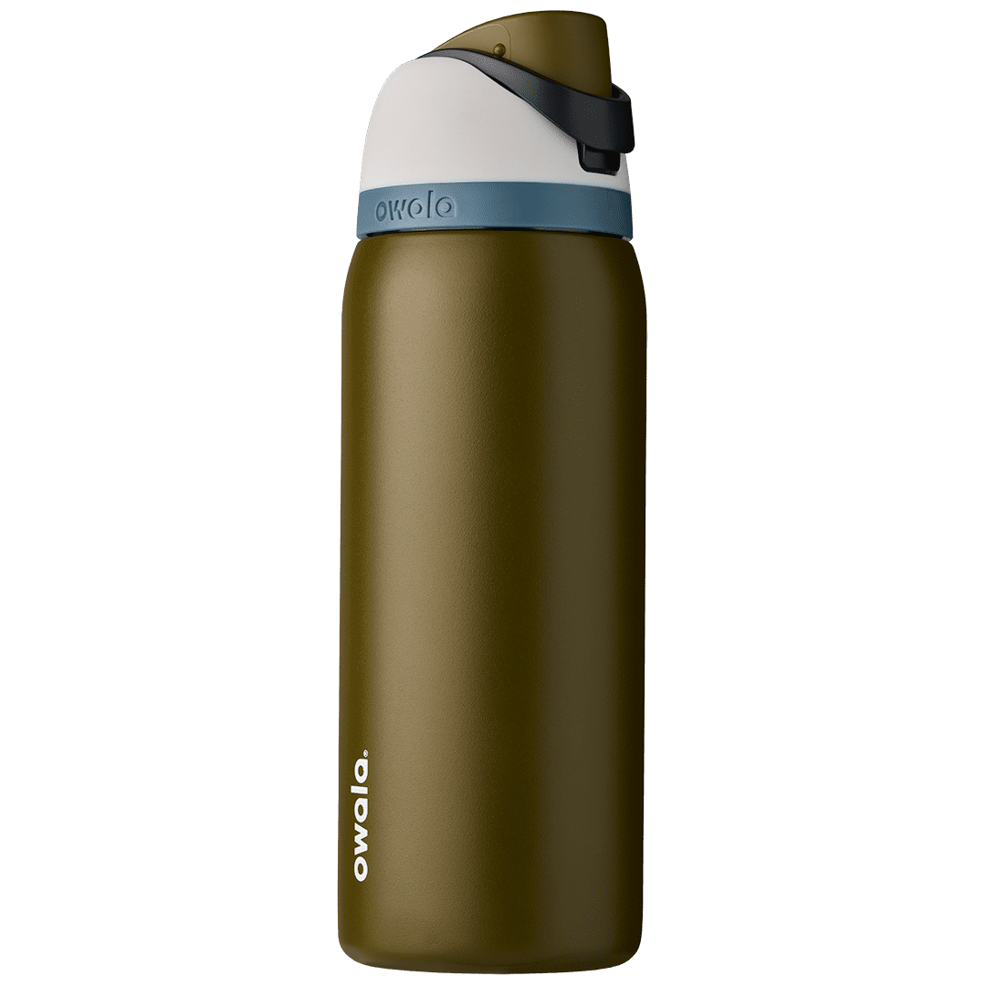 Owala FreeSip Stainless Steel Water Bottle, 32oz Dark Green
