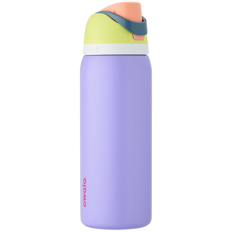 Owala FreeSip Stainless Steel Water Bottle Gray, White, Purple