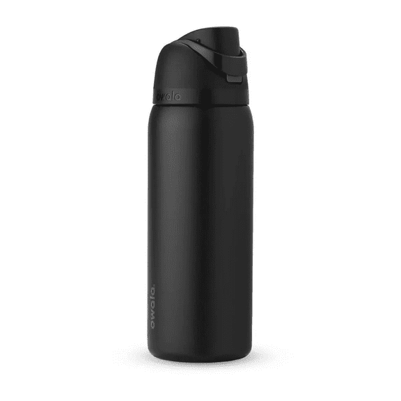 Owala Freesip Water Bottle Stainless Steel 32oz, Very Very Dark