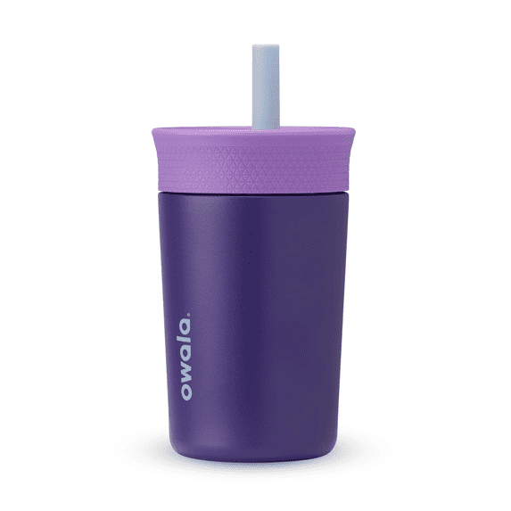 Owala 12oz Kids Stainless Steel Straw Tumbler - Peacock Palace