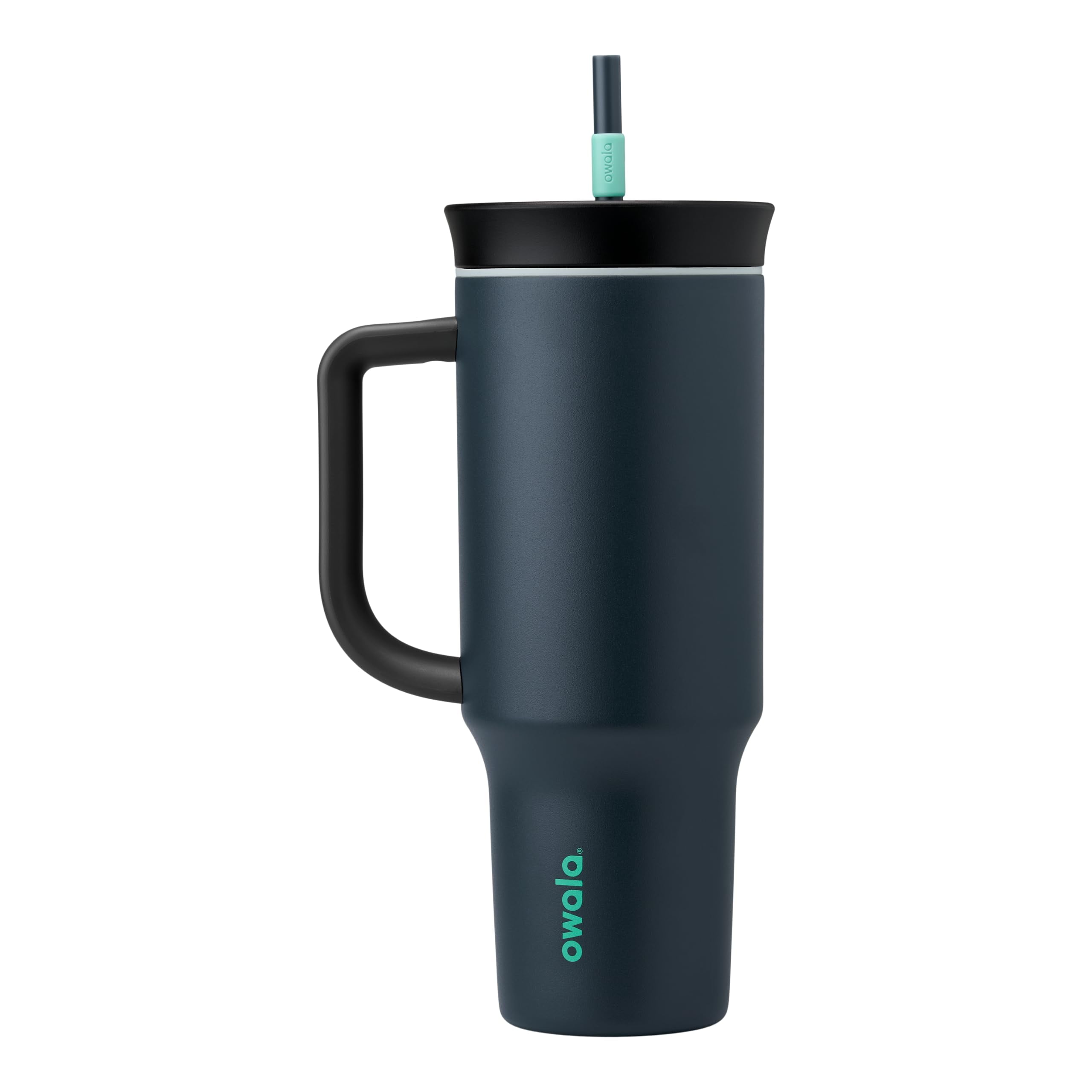 Gray Stainless Steel Insulated Travel Tumbler with Straw, 40 oz