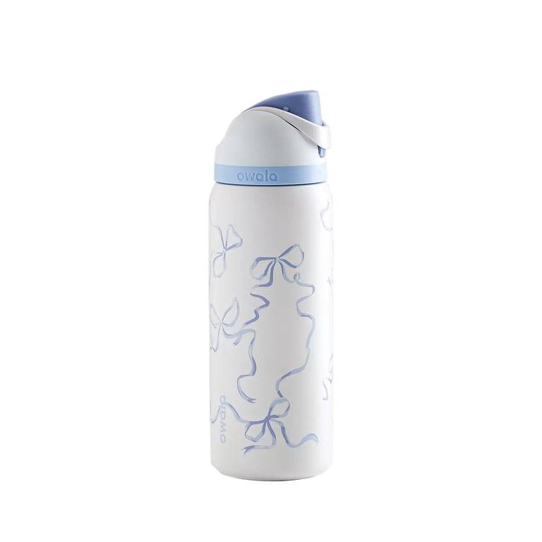 Owala FreeSip 32 oz, Tied and True Blue Bows, Triple Insulation