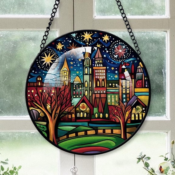 Owasso City Oklahoma, Custom Ornaments for Tree, Owasso Ornaments 2025, Owasso Gift, Stained Glass Suncatcher Decor for Travel Lover 7kXirf