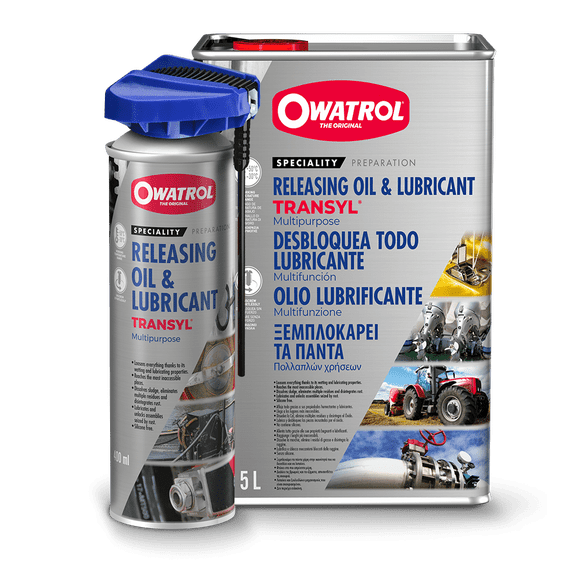 Owatrol Transyl Penetrating Oil Spray 13,5 Oz (400 ml) – Multi-Use Car & Moto Penetrant Spray, Degreaser & Rust Remover for Bolt, Hinge, Lock, Metal & Bike Chain Lubricant