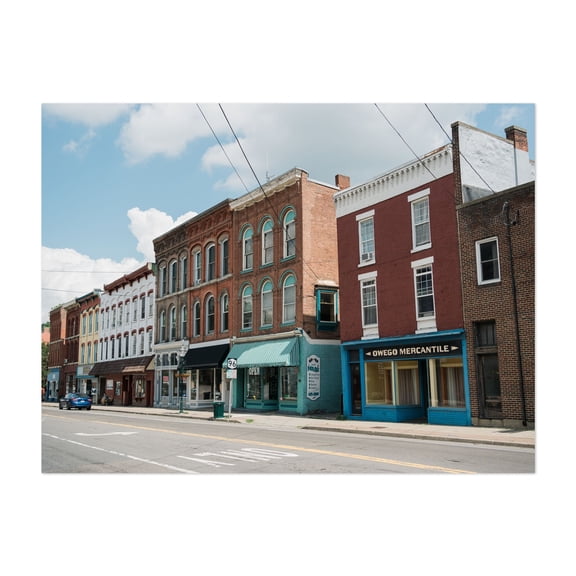 Owego Street Scene 02 - Owego New York Photography Unframed Wall Art Print 5 x 7 inches
