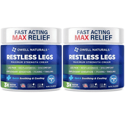 Owell Naturals Restless Legs Cream 2 oz   Cooling Leg Moisturizer with Aloe Vera, Vitamin E & Botanical Ingredients