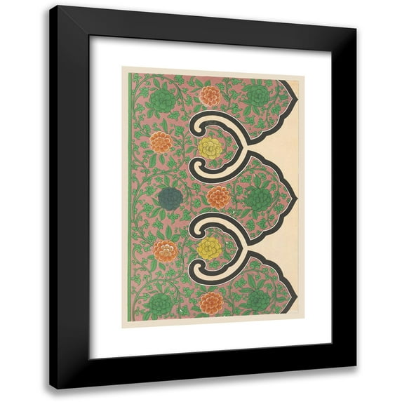 Owen Jones 11x14 Black Modern Framed Museum Art Print Titled - Examples of Chinese Ornament, Pl.13 (1867)