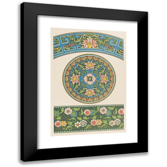 Owen Jones 11x14 Black Modern Framed Museum Art Print Titled - Examples of Chinese Ornament, Pl.57 (1867)