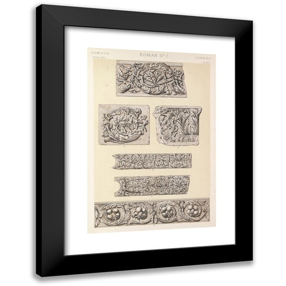Owen Jones 13x18 Black Modern Framed Museum Art Print Titled - Roman No.2 (1856)