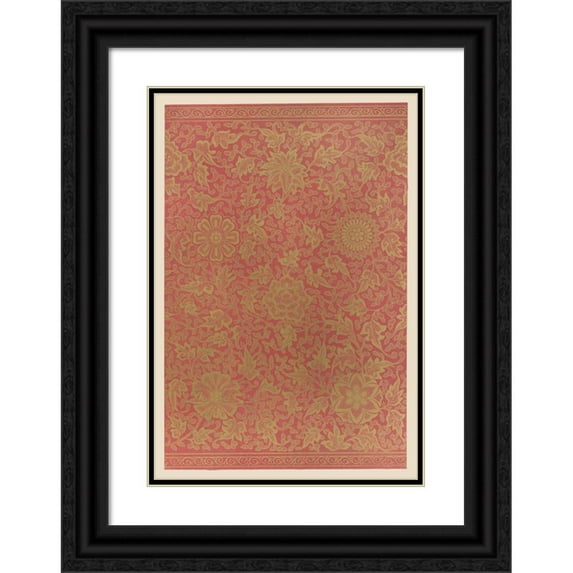 Owen Jones 14x18 Black Ornate Wood Framed Double Matted Museum Art Print Titled - Examples of Chinese Ornament, Pl.35 (1867)