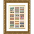 thumbnail image 1 of Owen Jones 17x24 Gold Ornate Framed and Double Matted Museum Art Print Titled - Egyptian No. 5 (1856), 1 of 4
