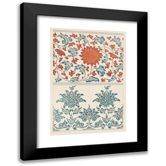 Owen Jones 18x24 Black Modern Framed Museum Art Print Titled - Examples of Chinese Ornament, Pl.39 (1867)